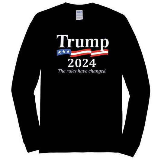 "Trump 2024 The Rules Have Changed" Long Sleeve Shirt (Size XXL)