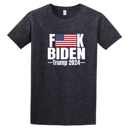 "F*CK BIDEN Trump 2024" T-Shirt (Dark Gray or Light Gray)