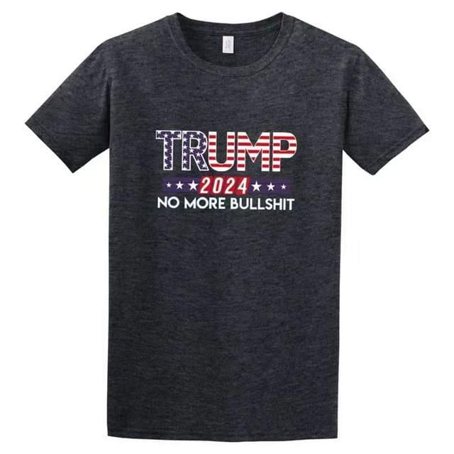 "TRUMP 2024 NO MORE BULLSH*T" T-Shirt (Dark Gray or Light Gray)