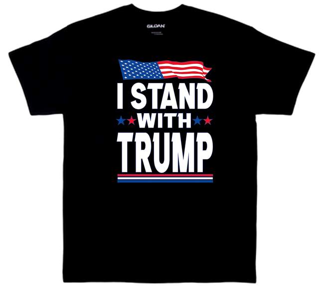 "I STAND WITH TRUMP" T-Shirt (Black)