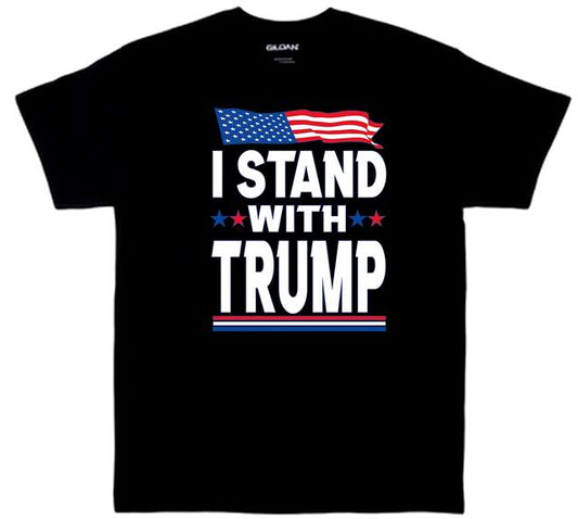 "I STAND WITH TRUMP" T-Shirt (Black)