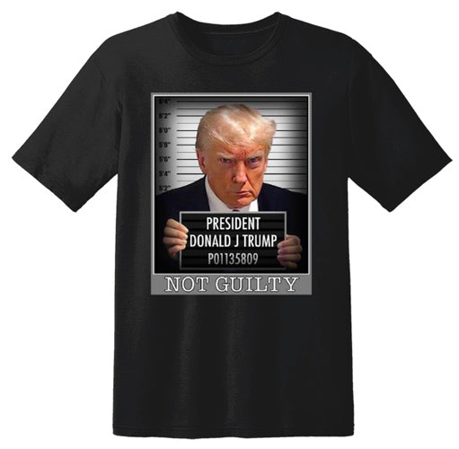 "NOT GUILTY" Trump Mugshot T-Shirt (Black)