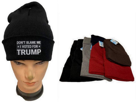 DON'T BLAME ME I VOTED FOR TRUMP" Winter Beanie Hat