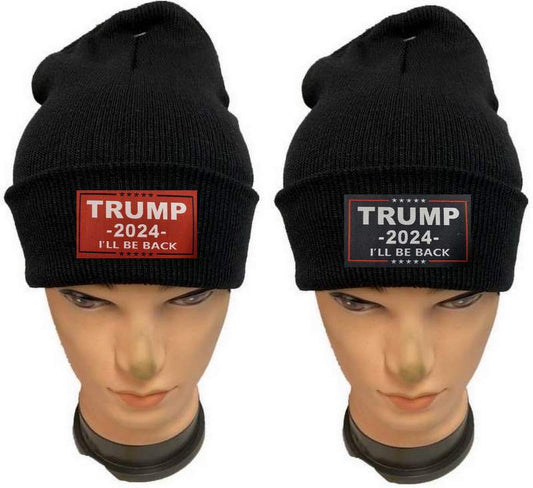 "TRUMP 2024 I'LL BE BACK" Winter Beanie Hat