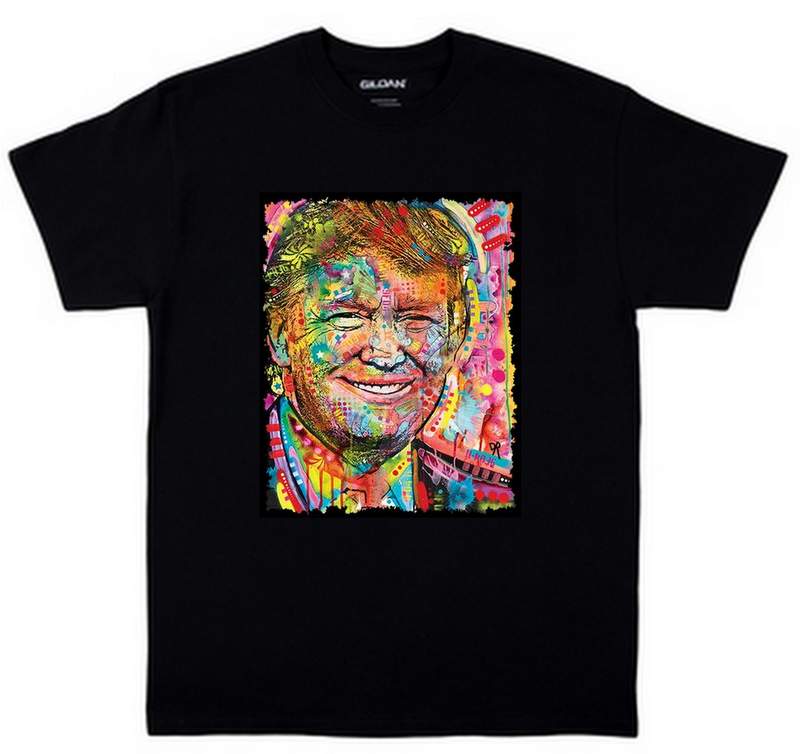 Colorful Trump Graphic T-Shirt (Black)