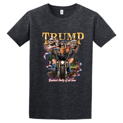 America Themed Trump Rally T-Shirt (Dark Gray or Light Gray)