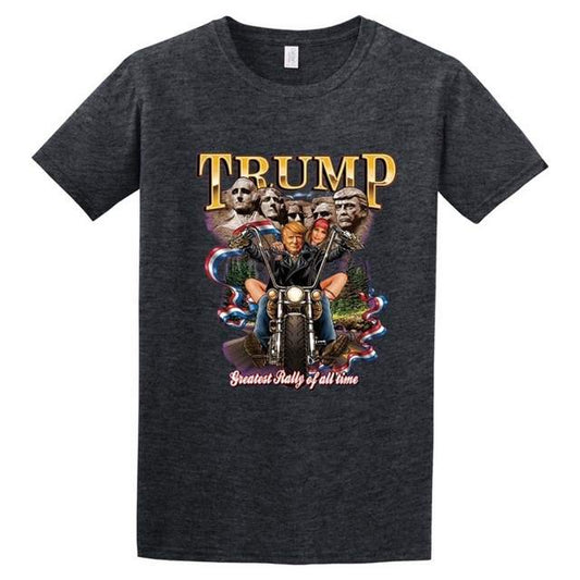 America Themed Trump Rally T-Shirt (Dark Gray or Light Gray)